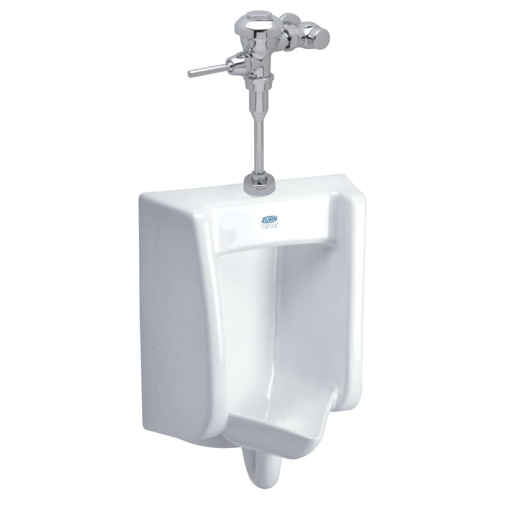 813-ZUR2M Wall Mount Manual Urinal System w/ Top Flush Valve - 0.5 gpf