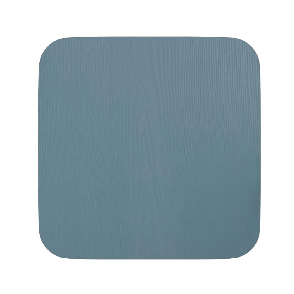 916-4JJSEAPL01CBGG Wood Seat for Metal Chairs or Stools - Resin Wood, Teal Blue Finish