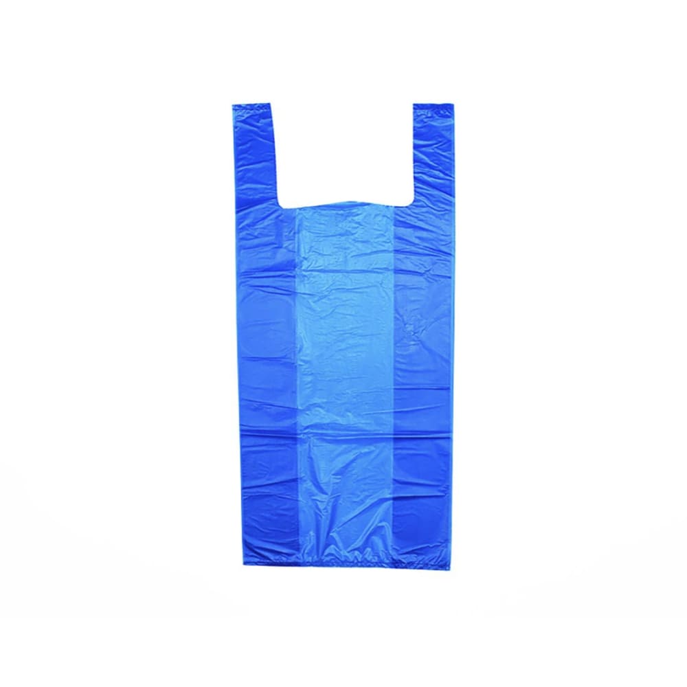 909-CT2024B Plastronic® T-Shirt Bag w/ Handle - 24"L x 12"W x 8" SG, 0.65 mil HDPE...