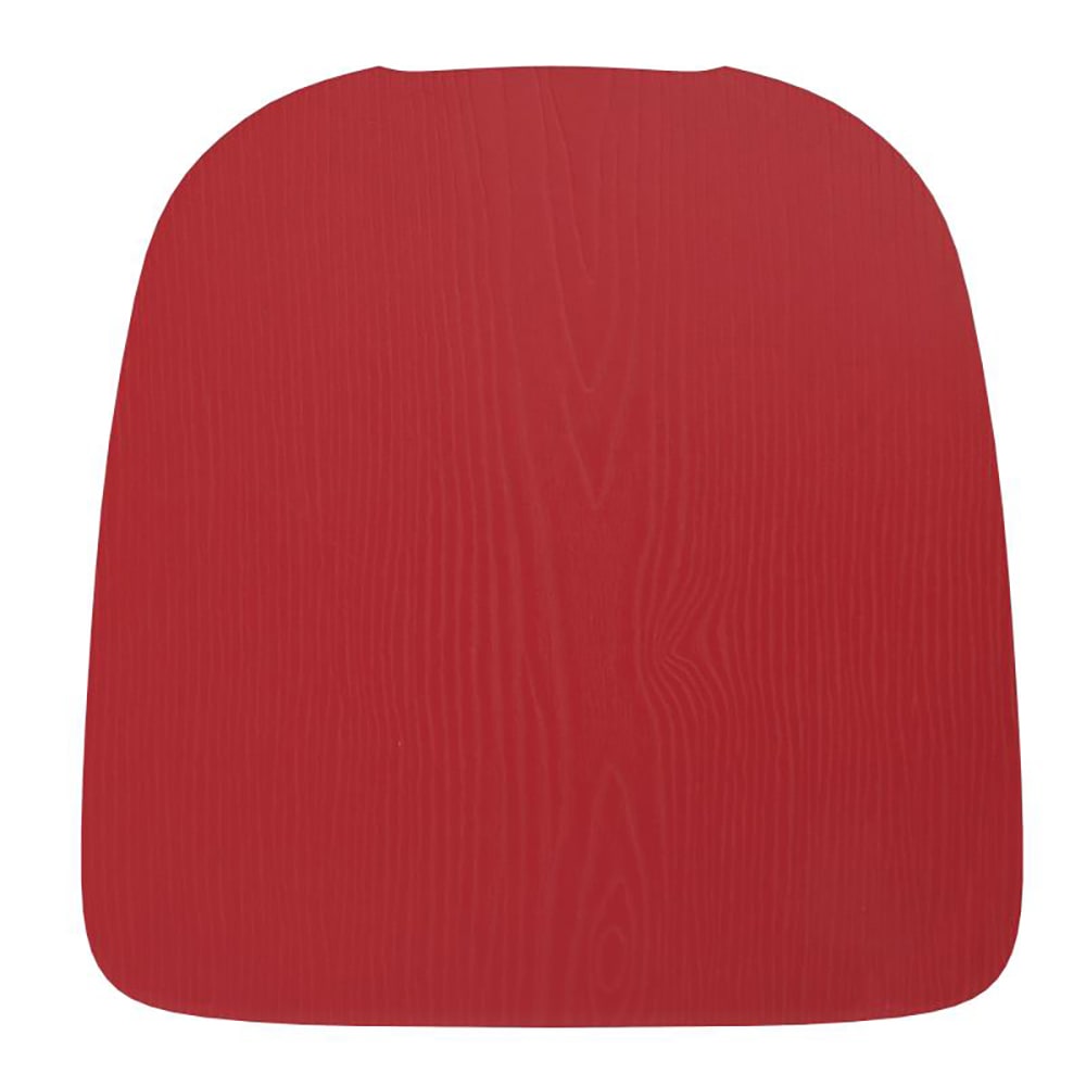 916-4JJSEAPL02REDGG Wood Seat for Metal Barstools - Resin Wood, Red Finish