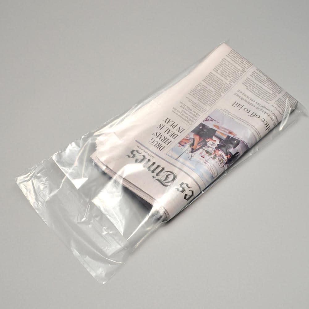 909-D165FT Flip-loc™ Newspaper Bag on Header - 16 1/2" x 10", 1.0 mil LDPE, Clear