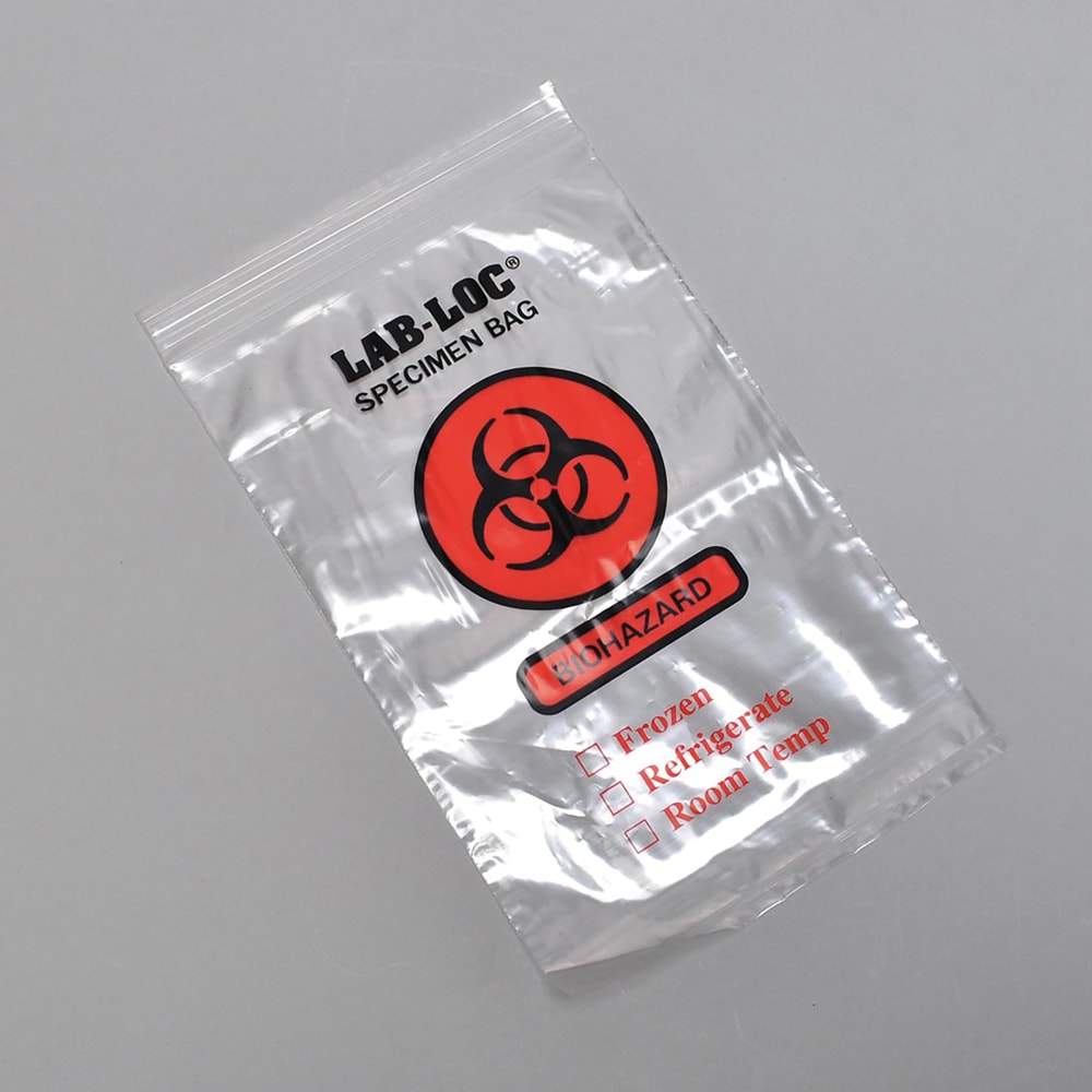 909-F20609SNR Seal-N-Rip® Specimen Transfer Bag w/ Zipper Seal - 6" x 9", LDPE, Clear w...