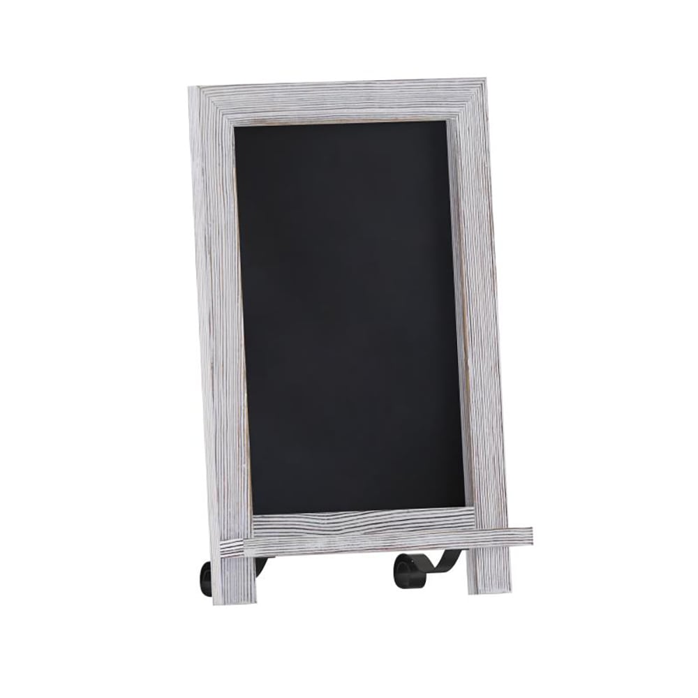 916-HFKHDGD8022315GG Chalkboard Sign w/ Legs - 9 1/2" W x 14"H, Pine Wood Frame, White