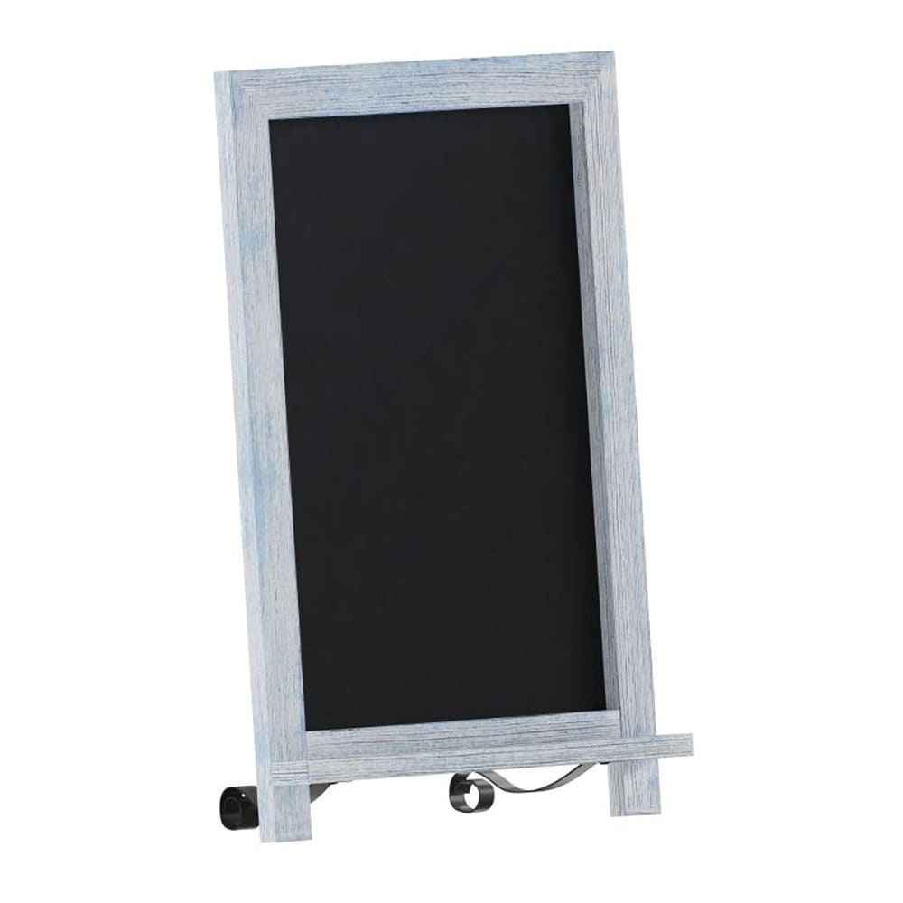 916-HFKHDGDISCRE8422 Chalkboard Sign w/ Legs - 12"W x 17"H, Pine Wood Frame, Rustic Blu...