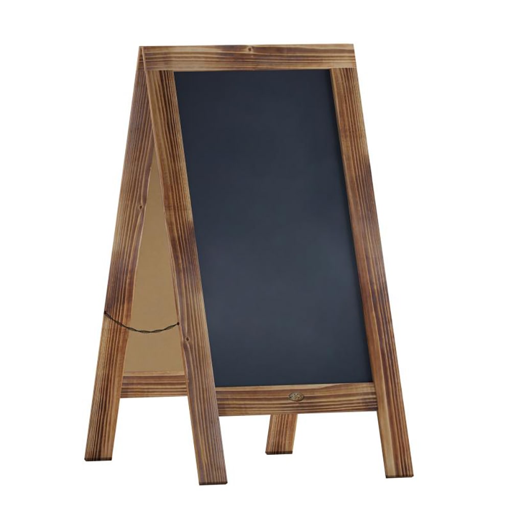 916-HGWAGDI8442315GG Double-Sided Magnetic Chalkboard Easel - 20" x 40", Pine Wood, Bro...