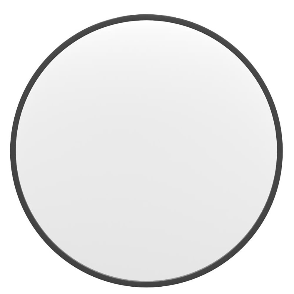 916-HFKHD4G8712315GG 24" Round Large Accent Wall Mirror, Metal, Black