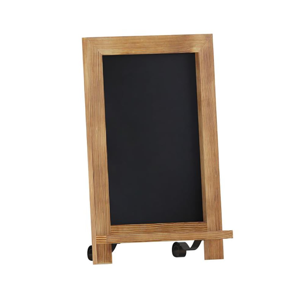 916-HFKHDG8122315GG Chalkboard Sign w/ Legs - 9 1/2" W x 14"H, Pine Wood Frame, Brown