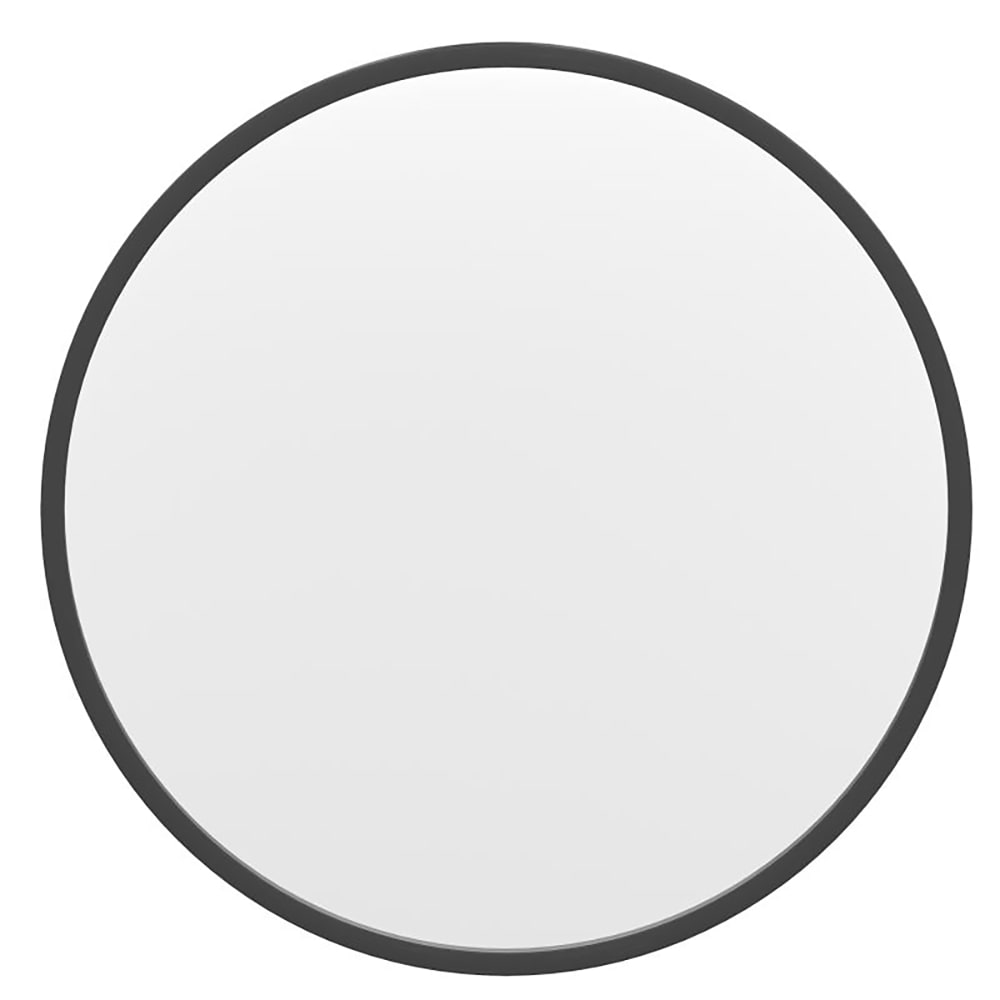 916-HFKHD0G8981315GG 20" Round Large Accent Wall Mirror, Metal, Black