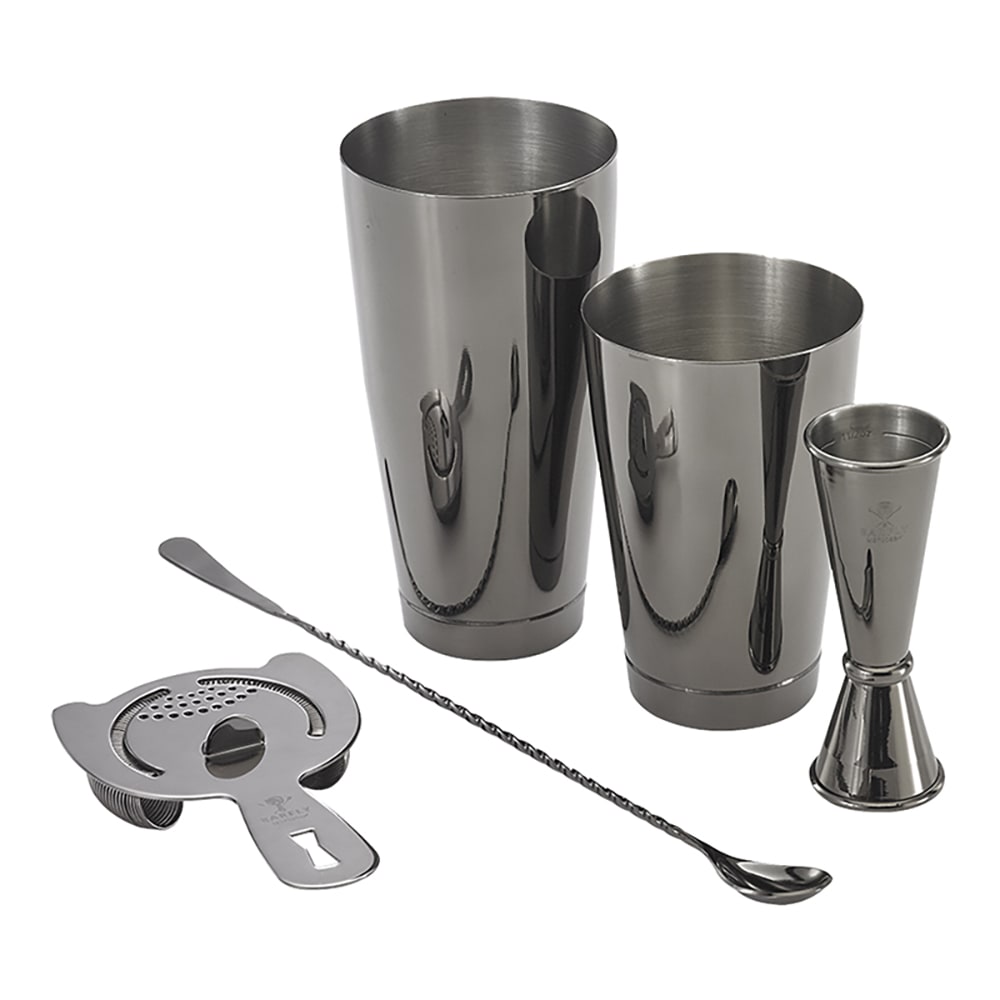 381-KRBK3 5-Piece Cocktail Shaker Set - Gun Metal Black