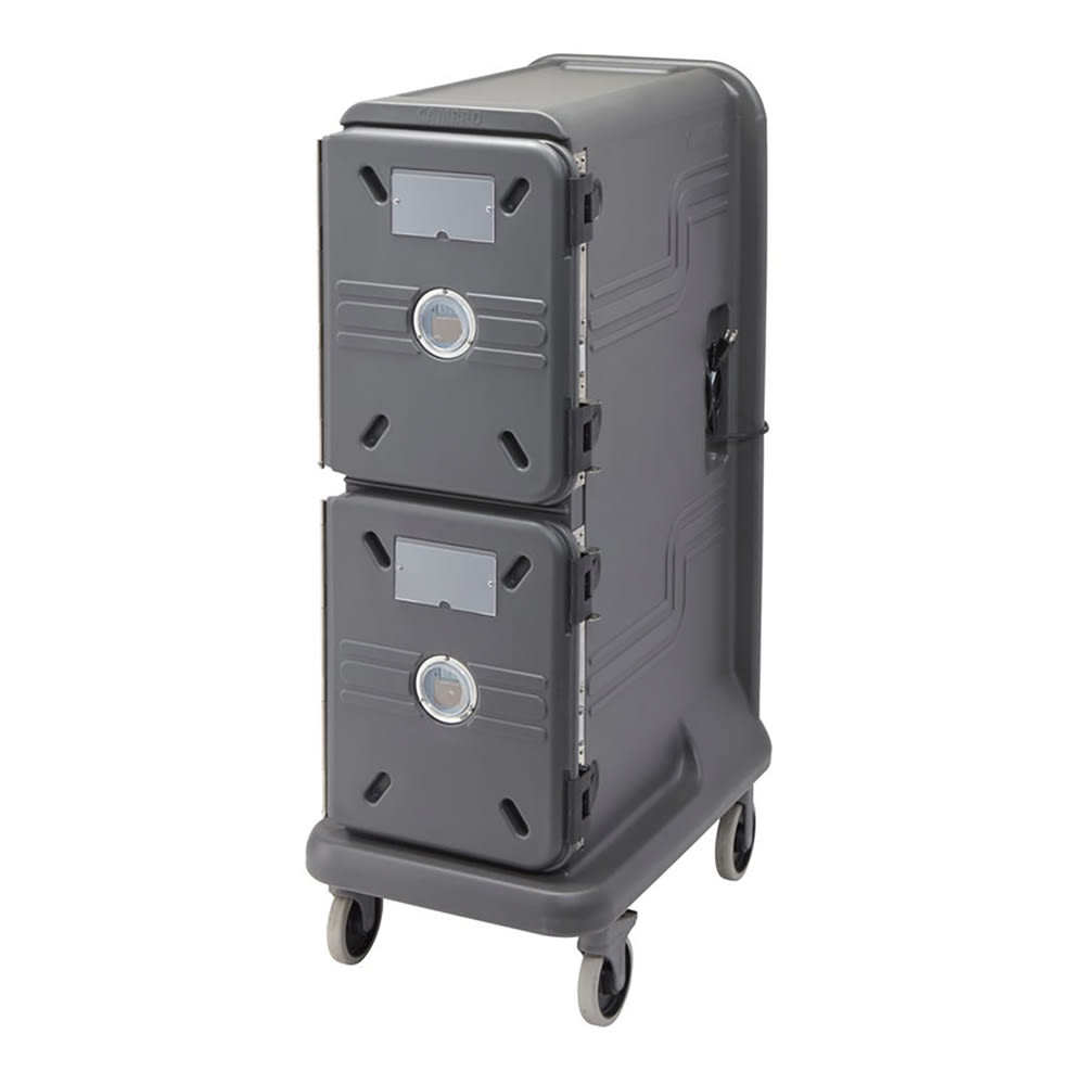 144-PCU800HC615 Pro Cart Ultra™ Hot Insulated Food Carrier w/ (8) Pan Capacity, Charcoal Gray, 11...
