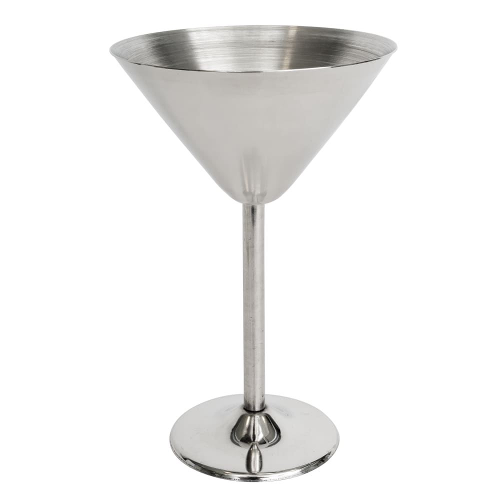 Tablecraft MCSS10 10 oz. Stainless Steel Martini Glass
