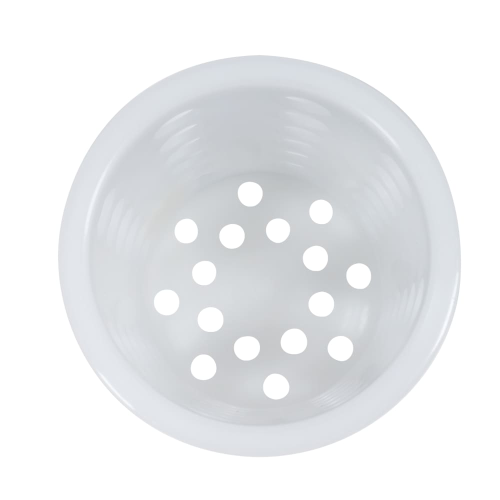 Tablecraft PP33 Flatware Cylinder, 4 1/4" X 5 1/2 in, Polypropylene, White