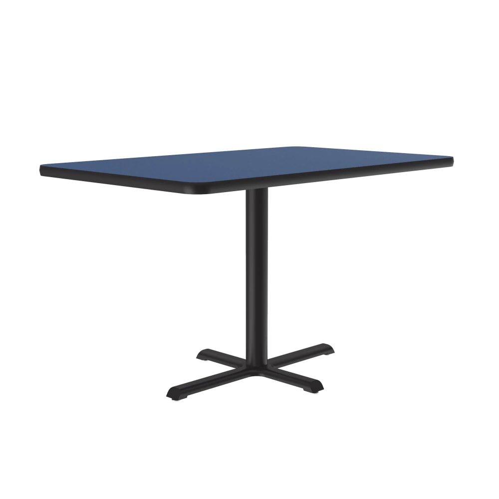 228-BCT304837 Rectangular Dining Height Table w/ Blue Laminate Top - 48"W x 30"D, Cast...