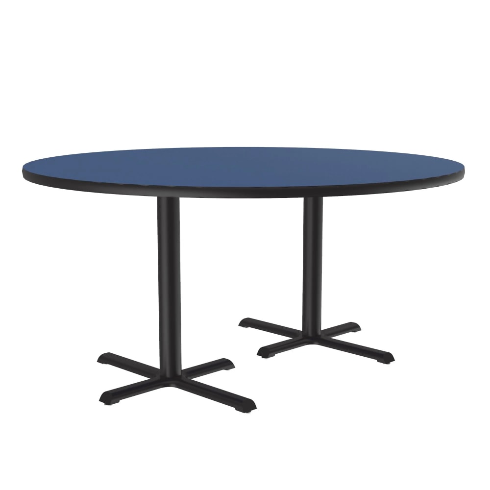 228-BCT60R37 60" Round Dining Height Table - Laminate, Blue