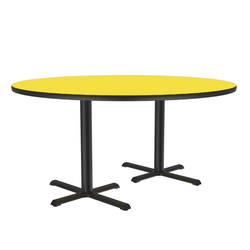 228-BCT60R38 60" Round Dining Height Table - Laminate, Yellow