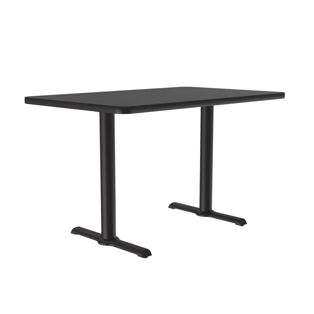 228-BTT304807 Rectangular Dining Height Table w/ Black Laminate Top - 48"W x 30"D, Cast...