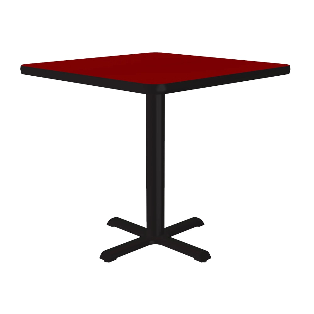 228-BXT30S35 30" Square Dining Height Table - Laminate, Red
