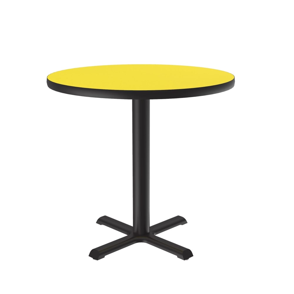 228-BXT36R38 36" Round Dining Height Table - Laminate, Yellow