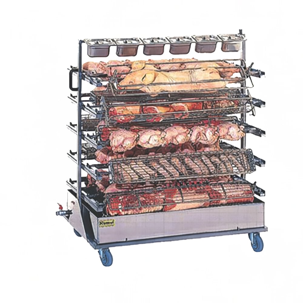 Rotisol USA RACK201425 Spit Rack for (20) Spits for FauxFlame 1425 Rotisseries, Stainless Steel
