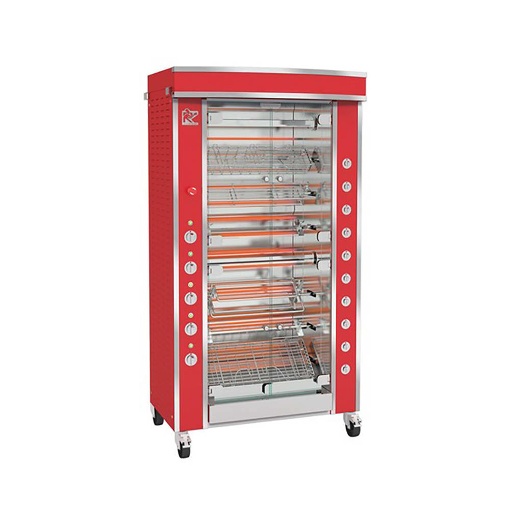 Rotisol USA GF975-8E-LUX Electric 8 Spit Commercial Rotisserie w/ 24 Bird Capacity, 208-230v/3ph