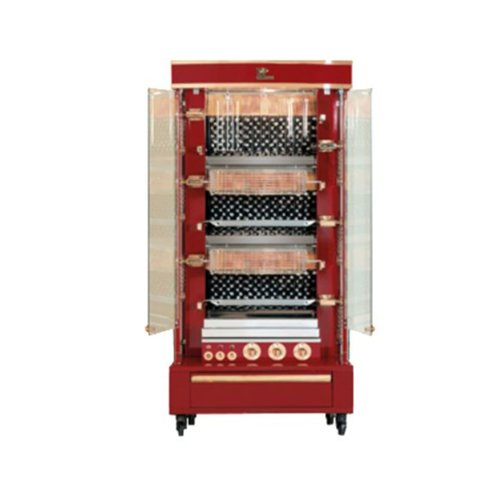 Rotisol USA MF975-6G-LUX Gas 6 Spit Commercial Rotisserie w/ 18 Bird Capacity, Natural Gas