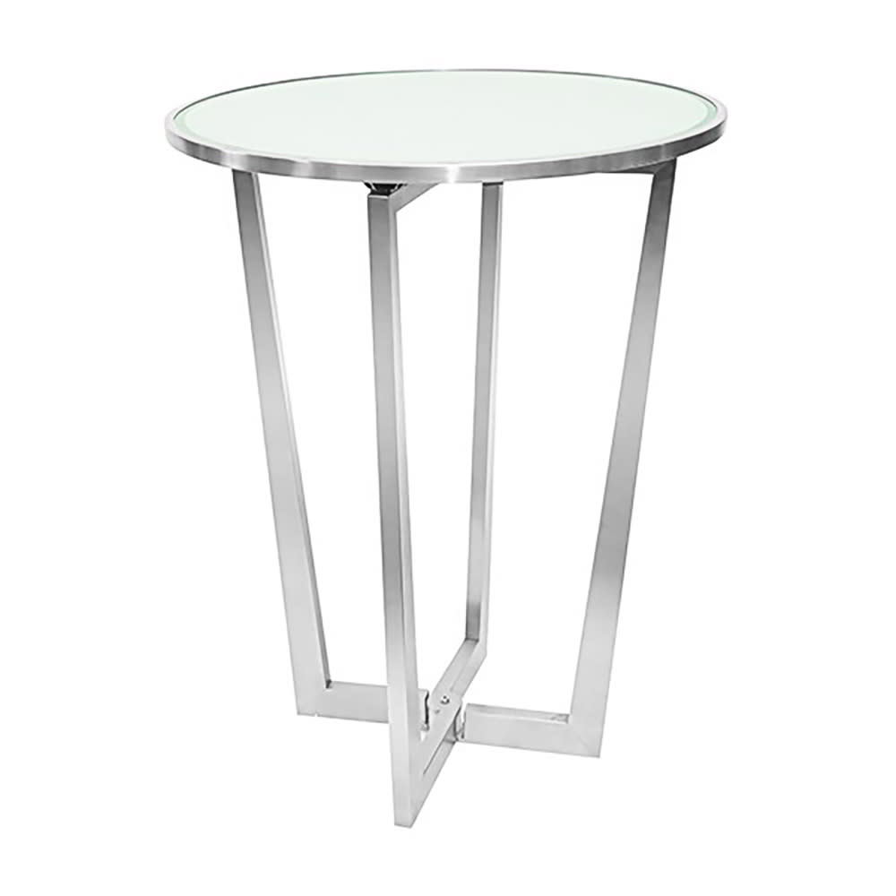 Eastern Tabletop CT4400G 30" Round Bar Height Table, Glass Top