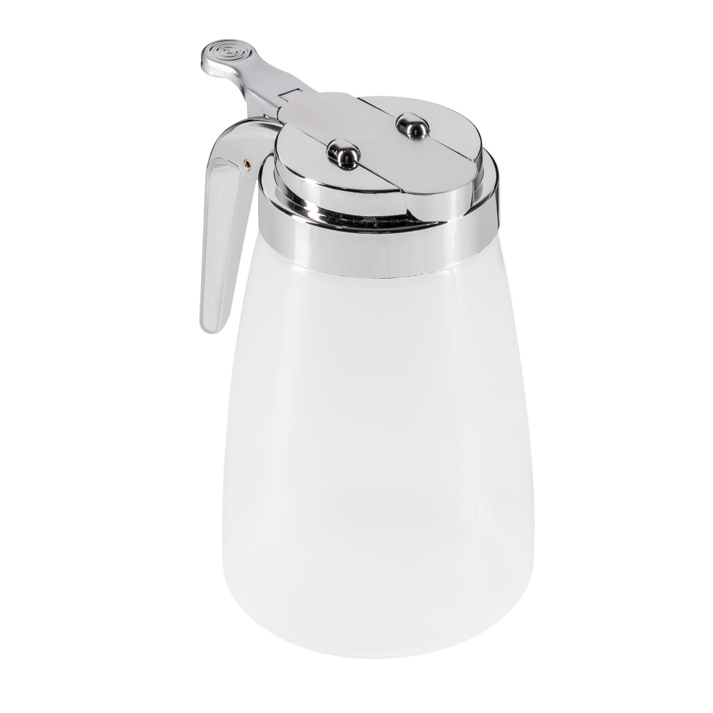 229-PP10CP 10 oz Cylindrical Dripcut Server - Polypropylene, Chrome ABS Top