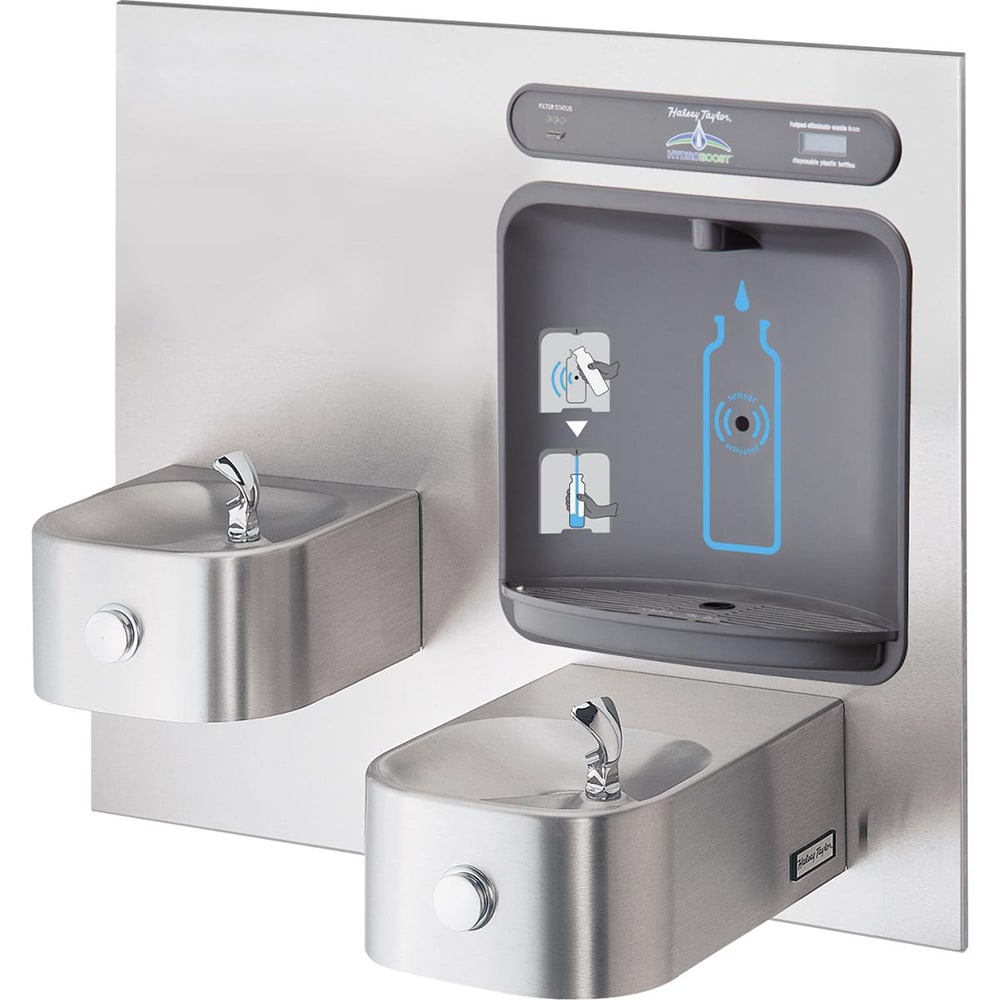 189-HTHBWFHRFSEBPI Wall Mount Bi Level Drinking Fountains w/ Bottle Filler - Non Refrigerated, Fi...