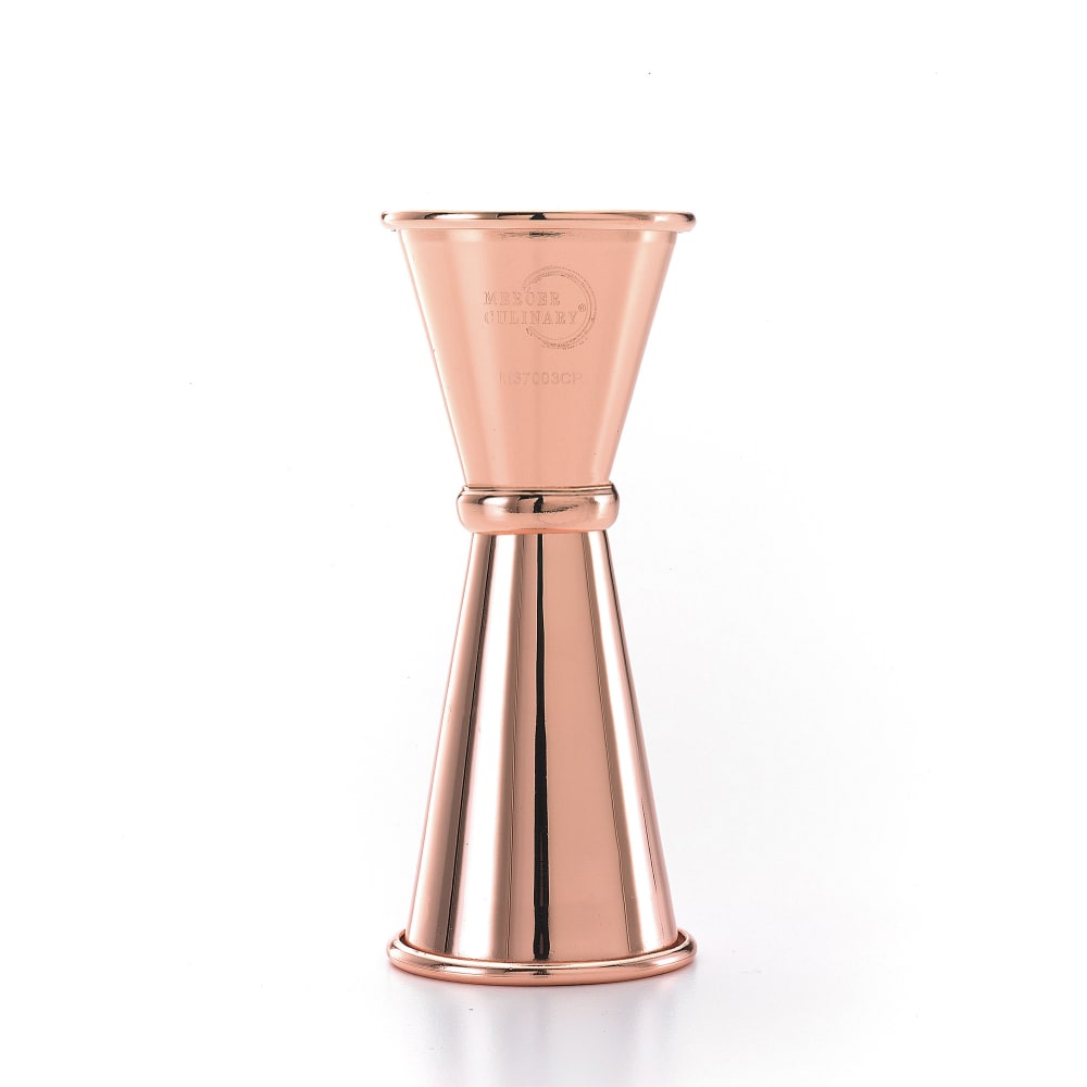 132-M37003CP Double Japanese Style Jigger - 1 oz & 1 1/2 oz, Copper