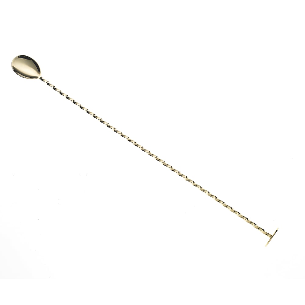 132-M37019GD 15 3/4" Bar Spoon w/ Muddler End, Gold
