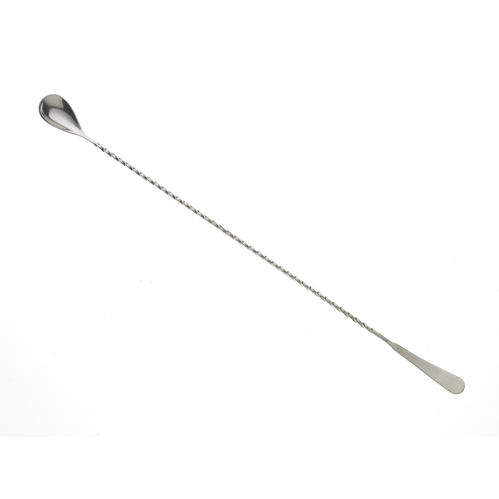 132-M37011 17 1/8" Japanese Bar Spoon w/ Machined End, Stainless