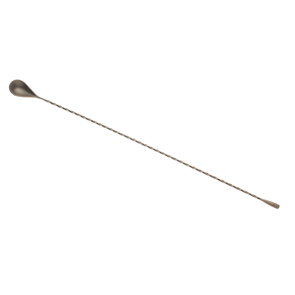 132-M37014ACP 19 5/8" Bar Spoon w/ Weighted Teardrop End, Antique Copper