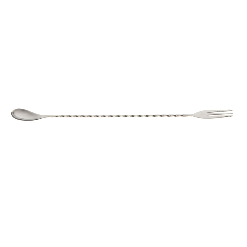 132-M37015 12 3/8" Bar Spoon w/ Fork End, Stainless