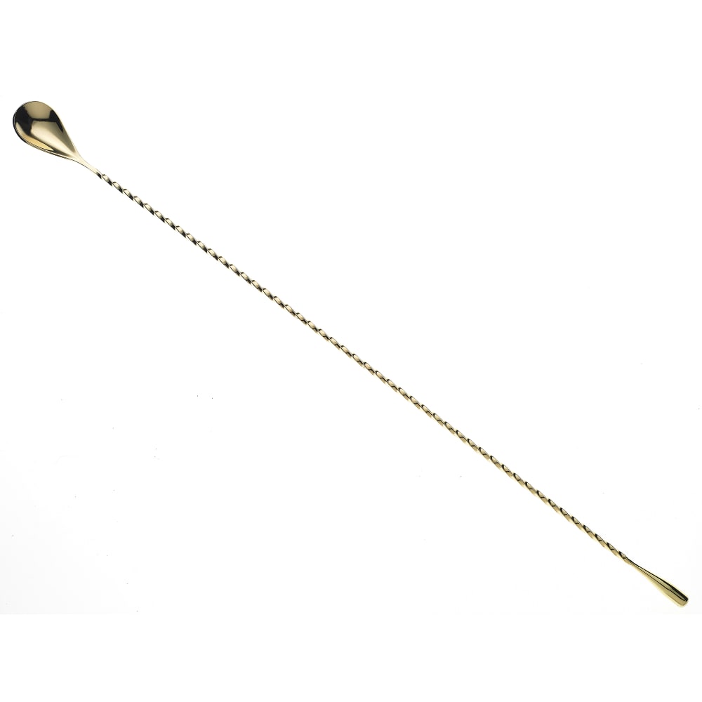 132-M37014GD 19 5/8" Bar Spoon w/ Weighted Teardrop End, Gold