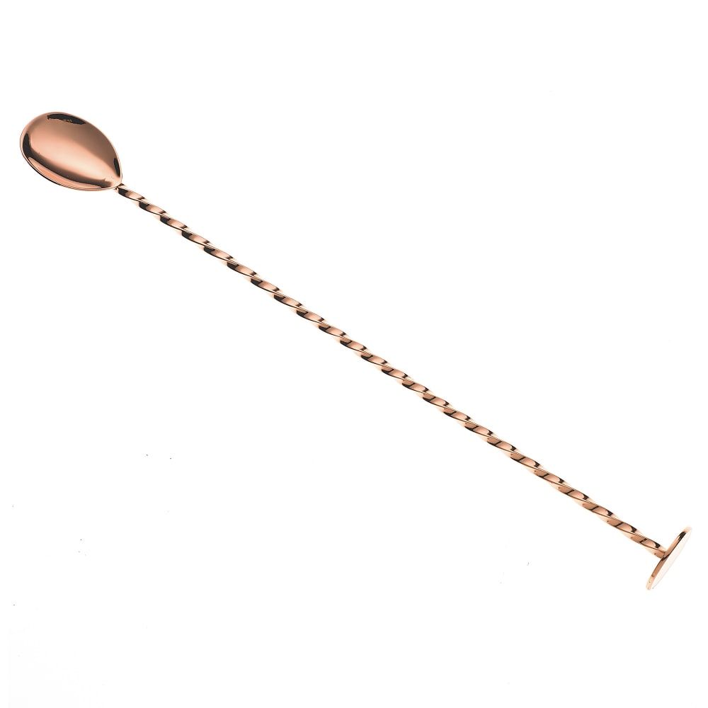 132-M37018CP 11 13/16" Bar Spoon w/ Muddler End, Copper