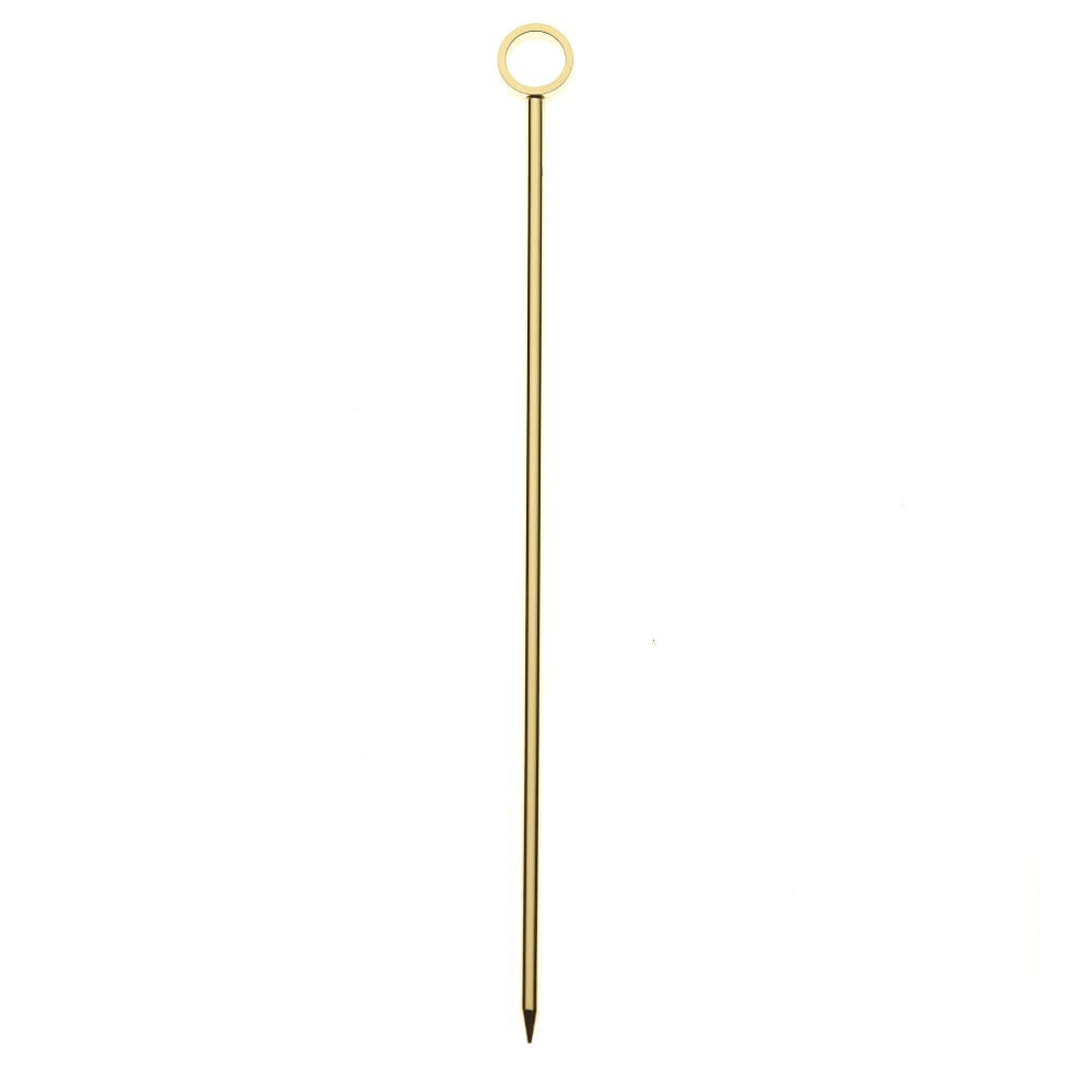 132-M37031GD 4 1/4" Cocktail Pick w/ Ring Top, Gold
