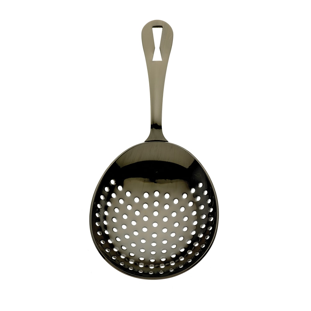 132-M37028BK 6 1/2" Julep Strainer, Gun Metal Black