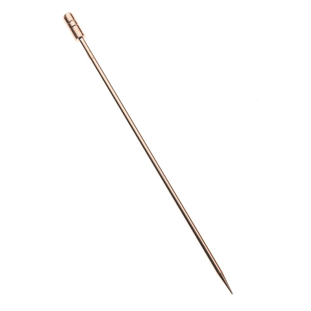 132-M37030CP 4 2/5" Cocktail Pick w/ Grooved Top, Copper
