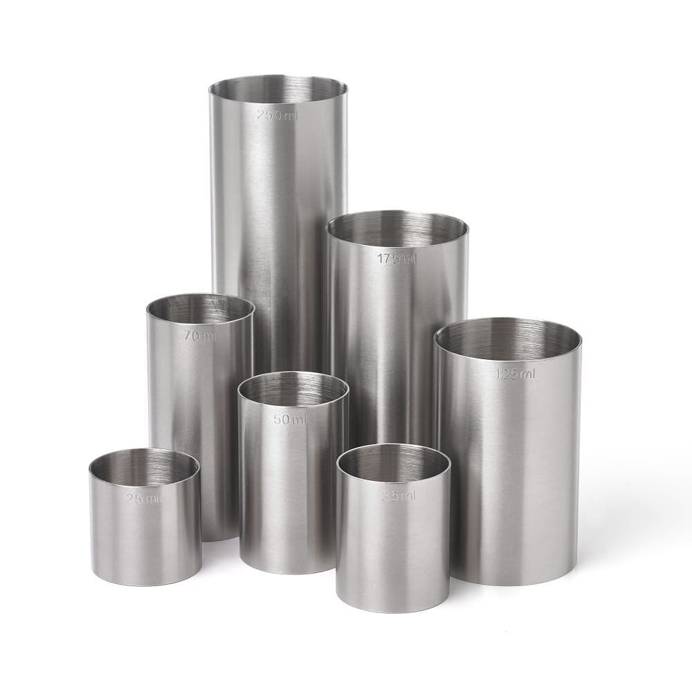 132-M37097 7-Piece Thimble Measure Set - Stainless, Satin Finish