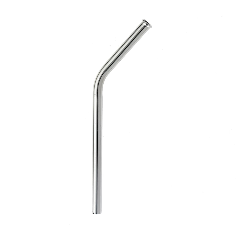132-M37117 6 1/2" Curved Metal Straw - Stainless Steel, Mirror Finish