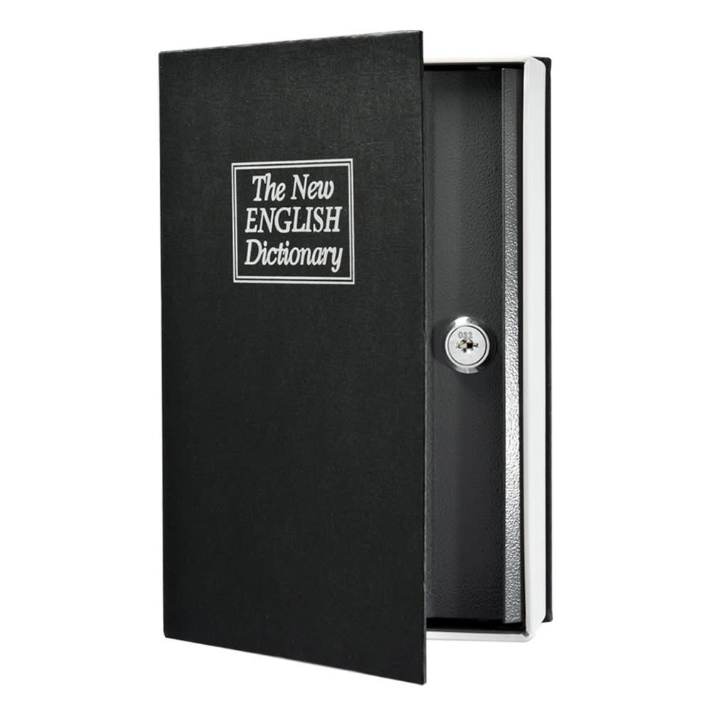 470-AX11680 Dictionary Book Lock Box w/ Key Lock - 6 1/5"L x 2-1/4"W x 9"H, Steel