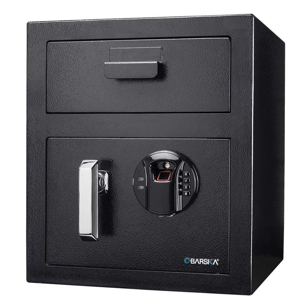 470-AX13108 0.72 cu ft Biometric Safe w/ Fingerprint & Keypad Lock - Steel, Black