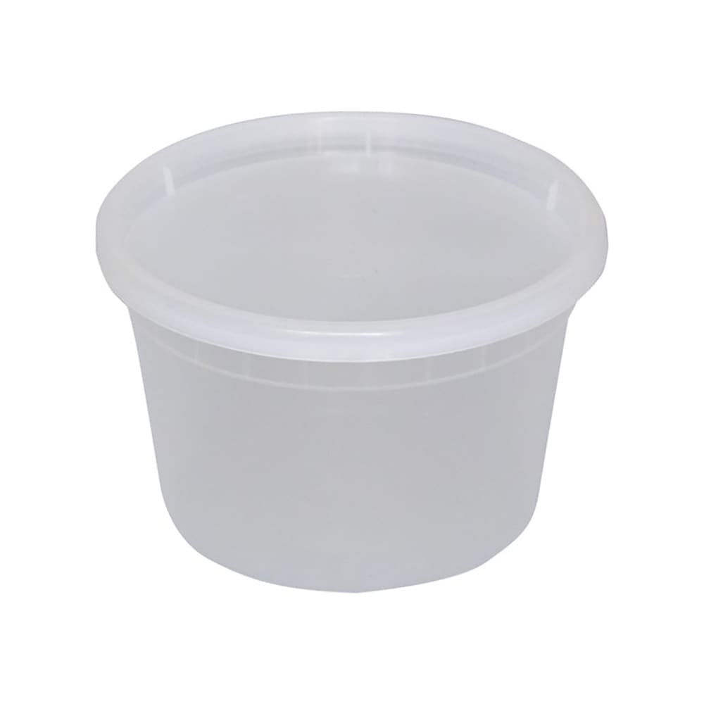 129-TGPC16 16 oz Deli Container w/Lid - Polypropylene, Clear