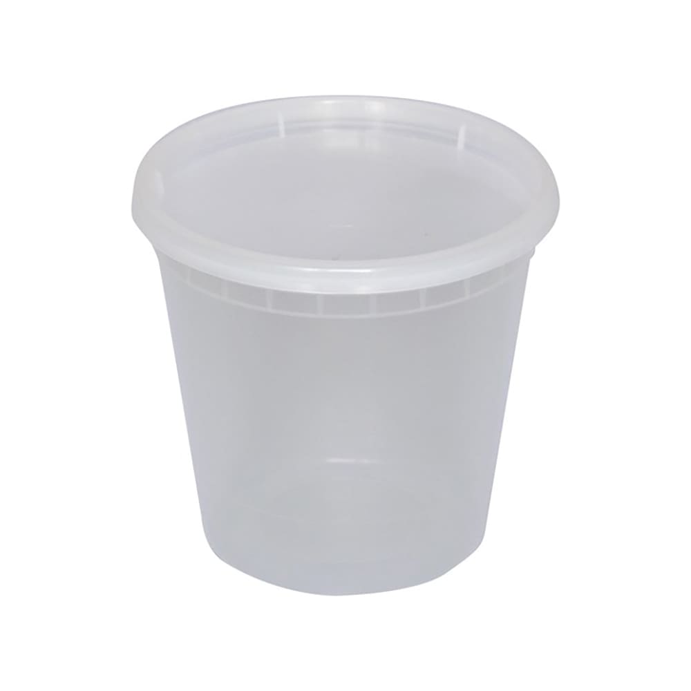 129-TGPC24 24 oz Deli Container w/Lid - Polypropylene, Clear