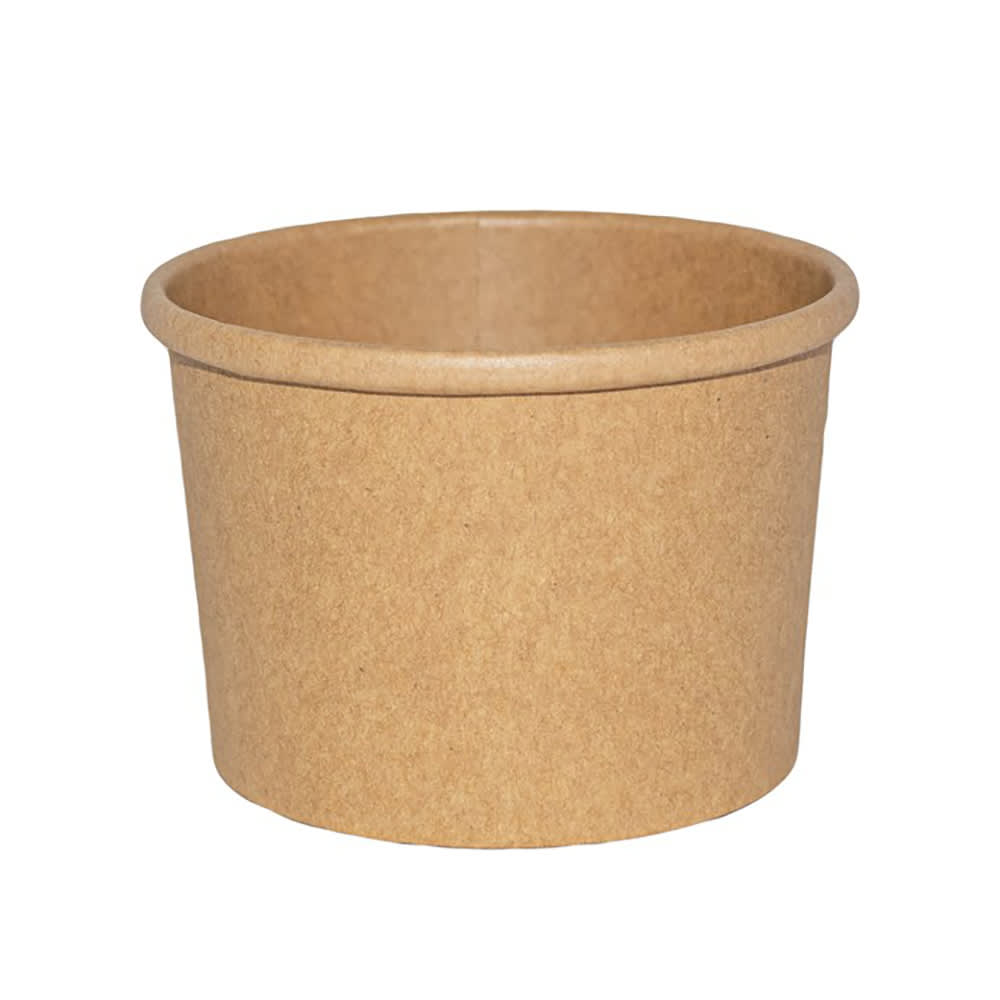 129-TGKS8 8 oz Kraft Paper Food / Soup Cup 