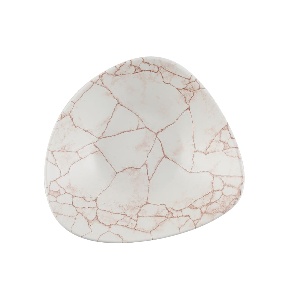 893-KTAMTRB71 13 oz Triangular Studio Prints® Bowl - Ceramic, Kintsugi Coral
