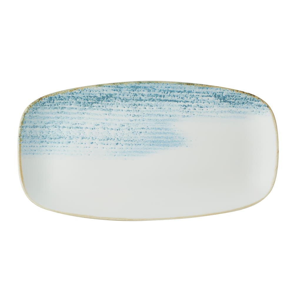 893-HAAMXO141 13 7/8" x 7 3/8" Rectangular Studio Prints® Coupe Plate - Ceramic, Aquama...