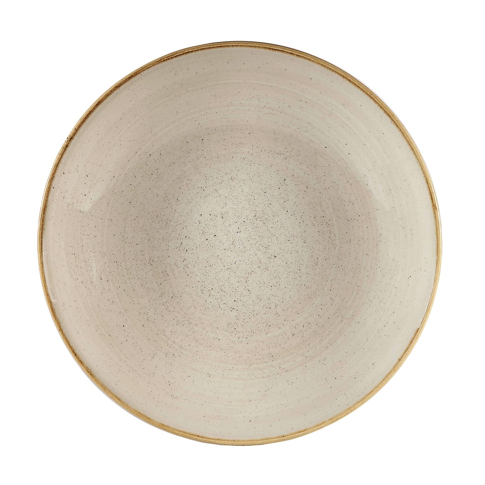 893-SNMSPLC21 84 1/2 oz Round Stonecast® Coupe Bowl - Ceramic, Nutmeg Cream