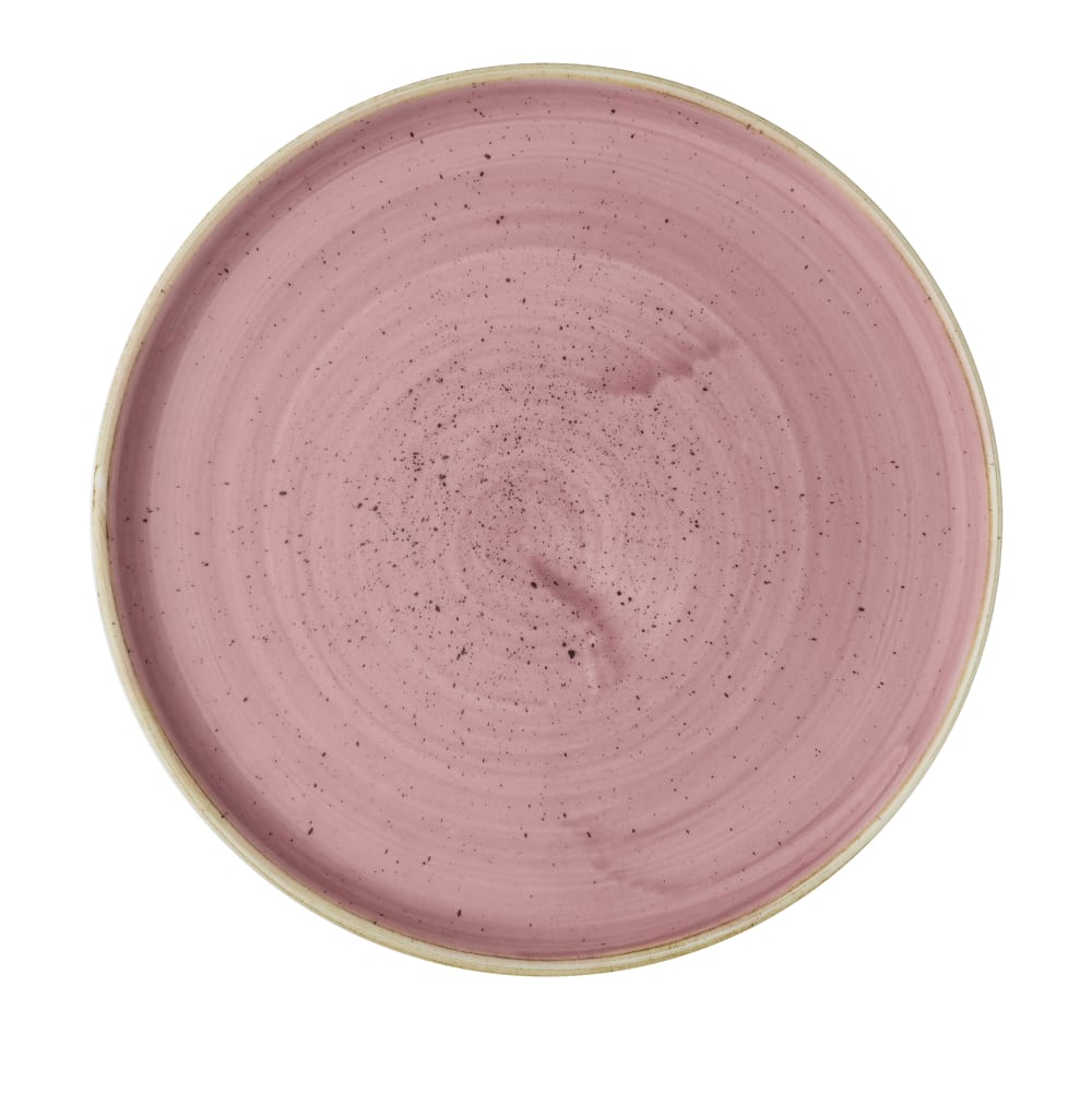 893-SPPSWP211 8 11/16" Round Stonecast® Walled Plate - Ceramic, Petal Pink