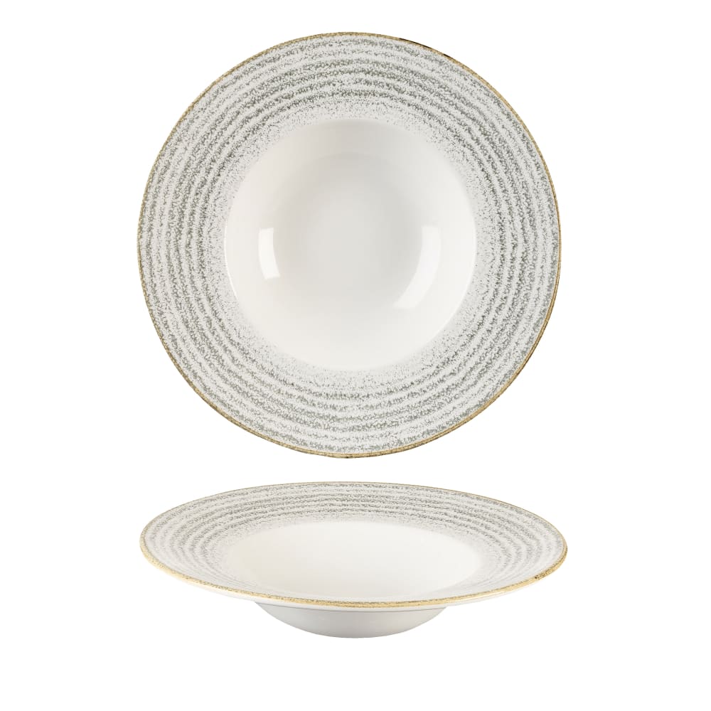 893-SPSGVWBL1 16 1/2 oz Round Studio Prints® Wide Rim Bowl - Ceramic, Stone Gray